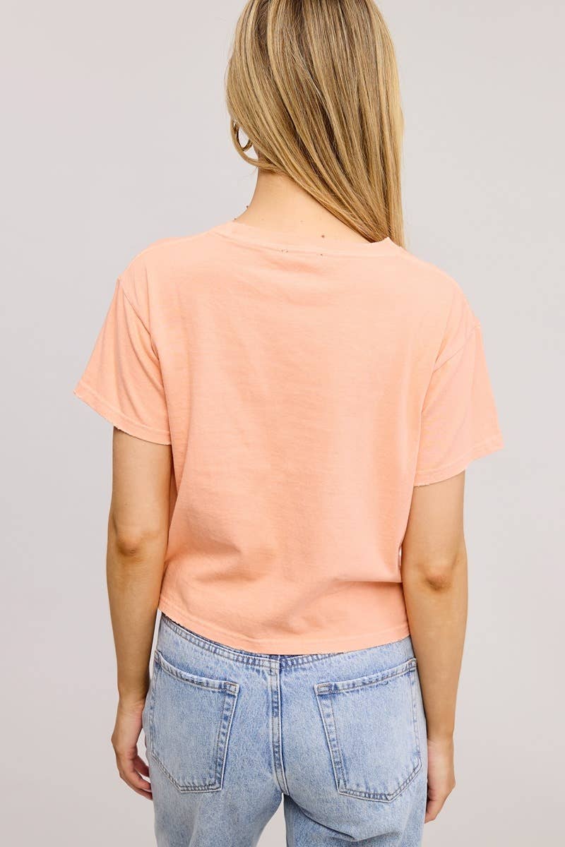 Zutter - Wholesale Screen Printed T-Shirt - Women's - PUFF' Saved By Grace Graphic S/S Seamless Faux Crop9