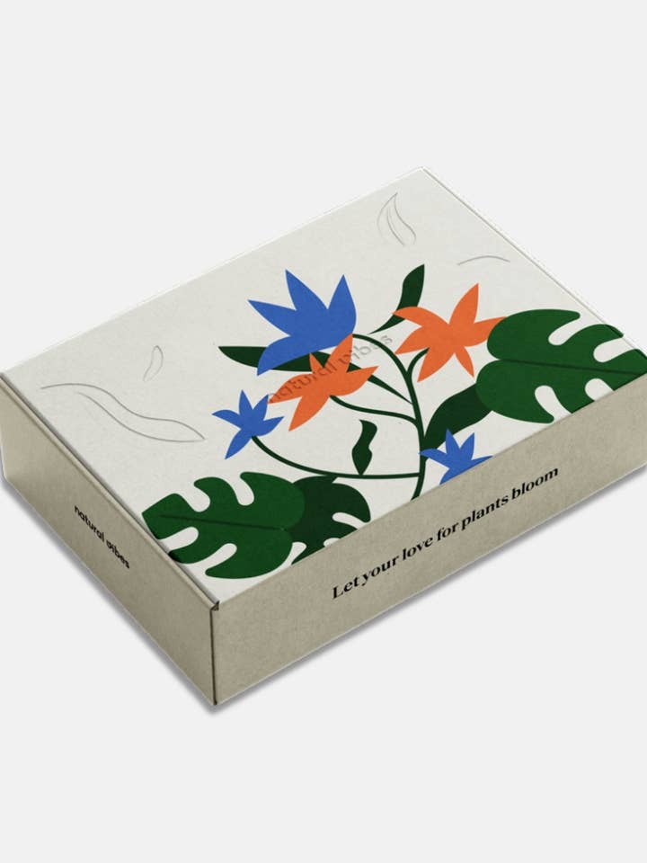 Lot de 2 chaussettes pour amoureux des plantes - Chaussettes en coton bio avec broderie pour la vente par Natural Vibes