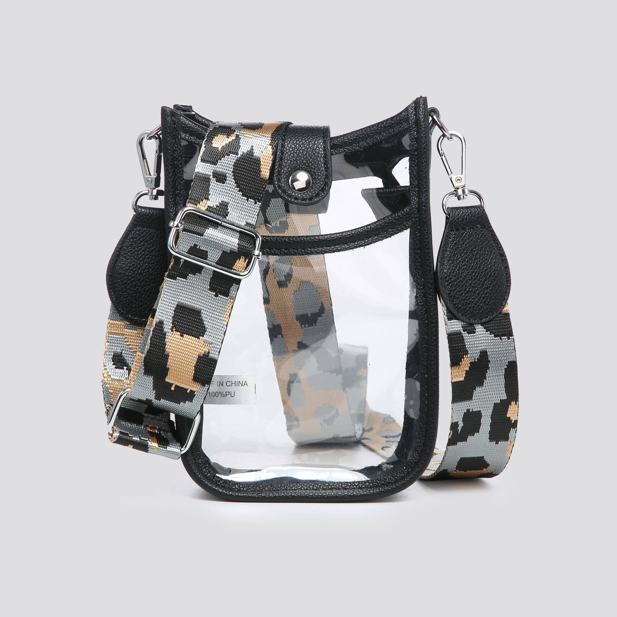 BEIGE BLACK FUCHSIA GREEN NAVY ORANGE JNY3204S2526 Transparent Plastic Mini Crossbody Bag for wholesale on Faire5