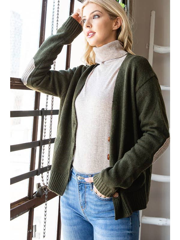 HEIMISH - Wholesale Cardigan - Women's - LVY326 LONG SLEEVE V NECK BUTTON DOWN CARDIGAN9