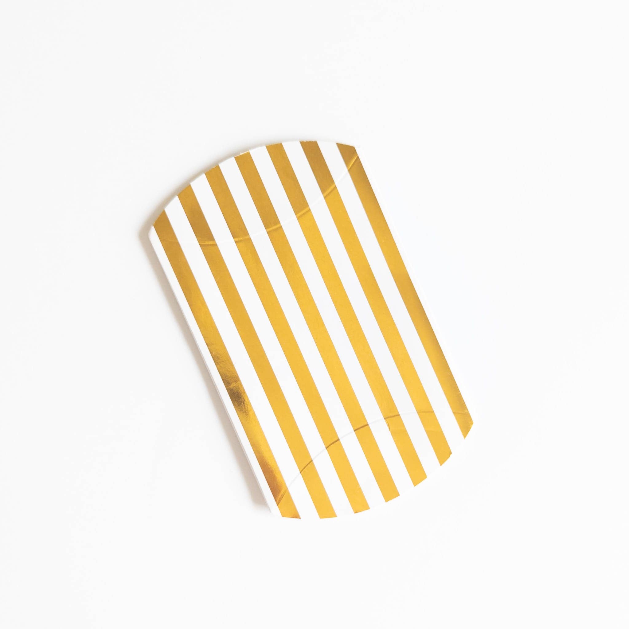 Giftora Wholesale - Wholesale Gift Box - Gold Stripes Pillow Box - 10 Pieces1