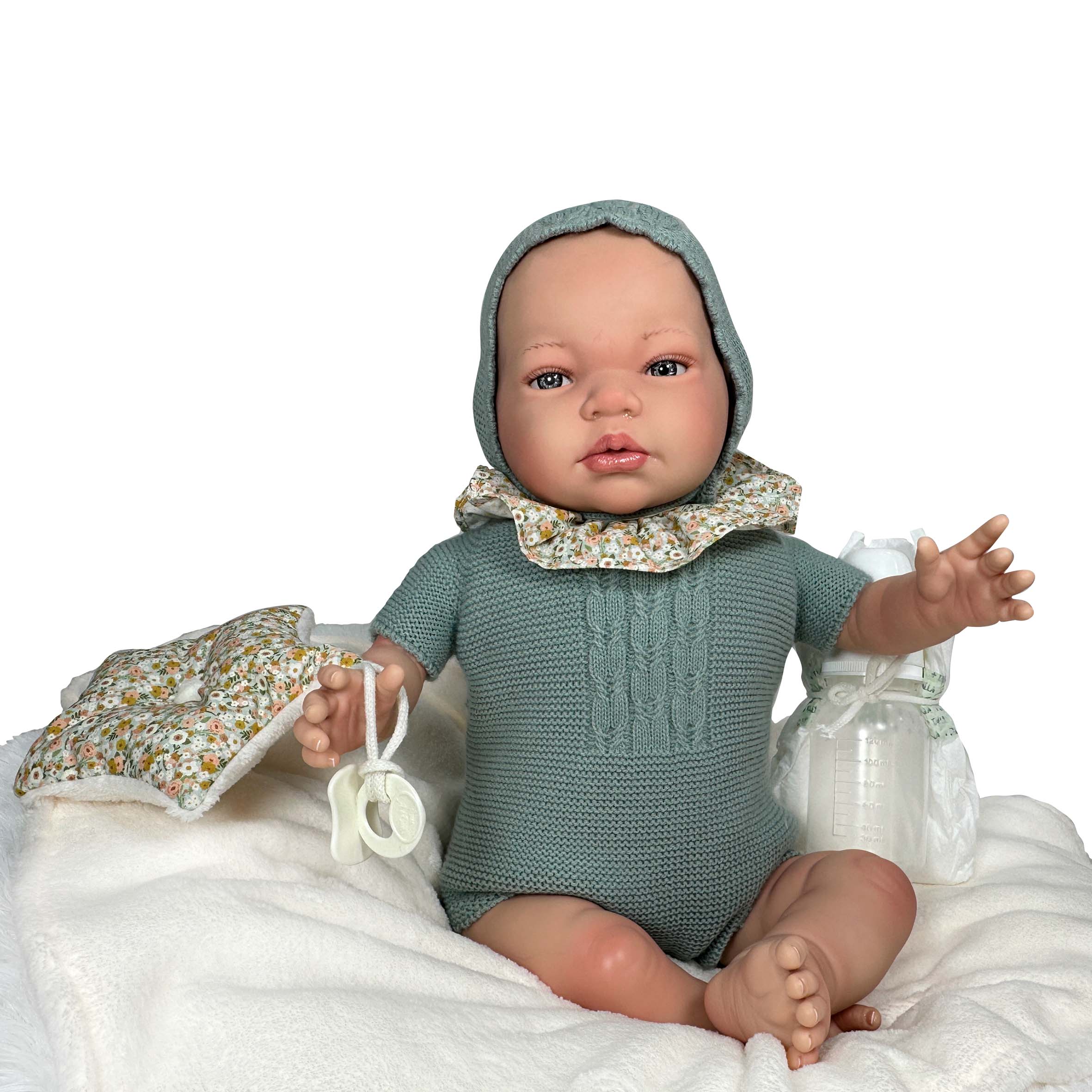 Nines Artesanals d'Onil Dolls - Wholesale Doll - Kids - SANDRA PREMIUM REBORN GREEN DOLL2