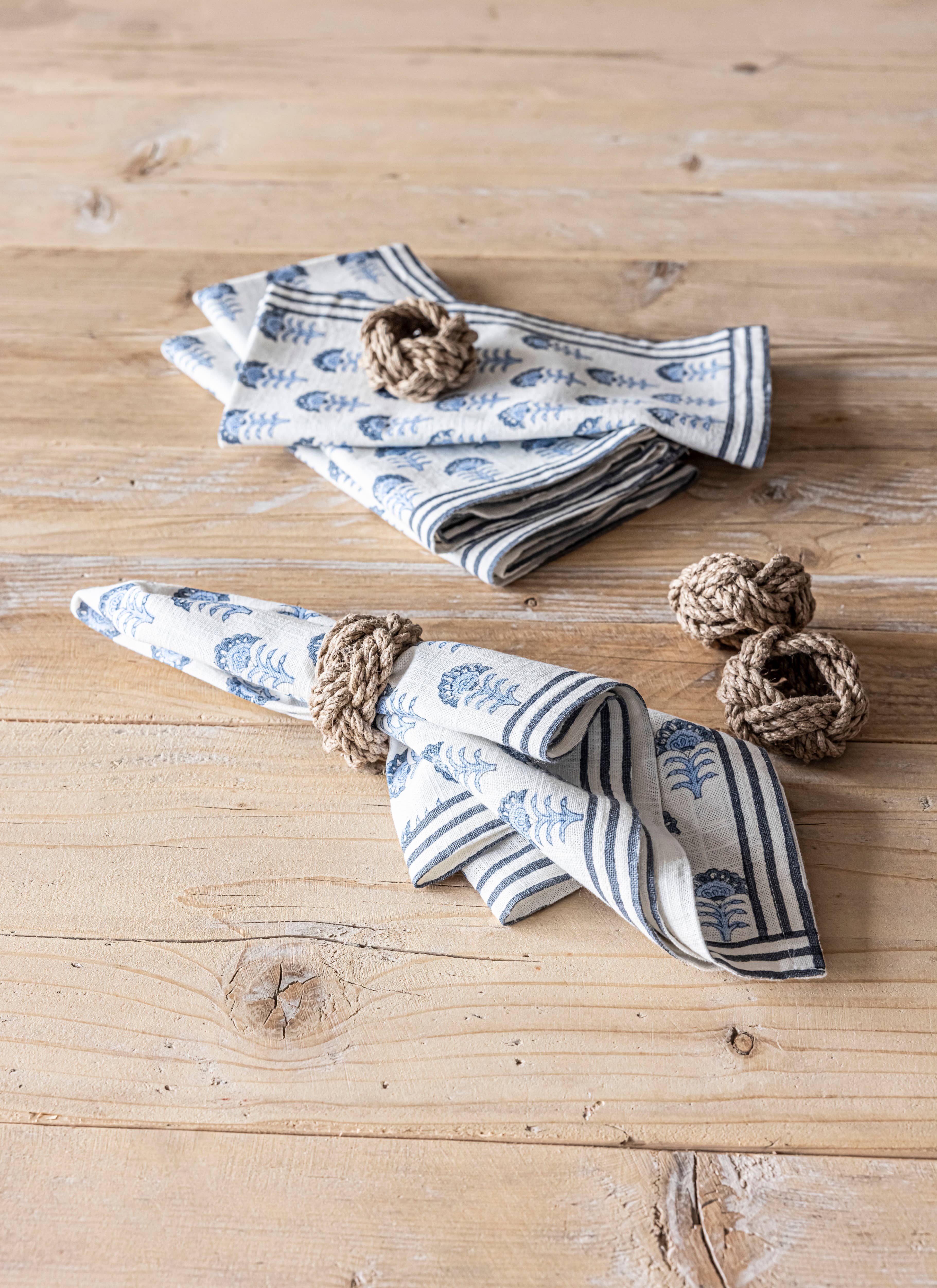 over&back - Wholesale Dinner & Cloth Napkin - Artisan Hand-Blocked Cloth Napkins – 100% Cotton – Set of 4 18