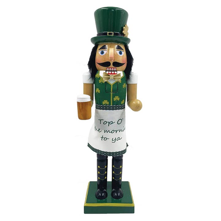 14" Top O' the Mornin' to Ya Nutcracker for wholesale by Santa’s Workshop Inc.