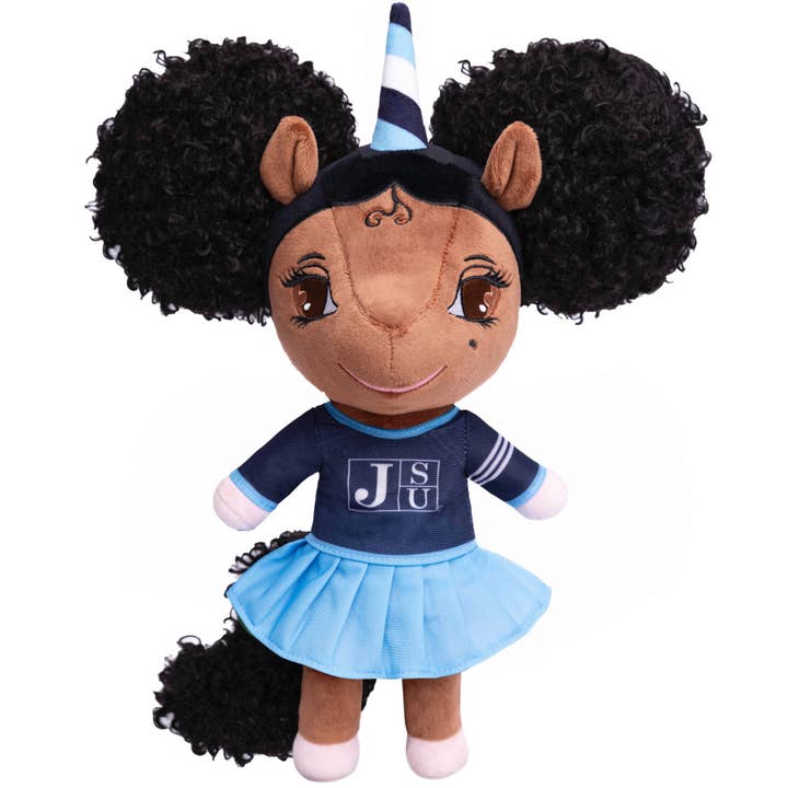 Jackson State University Enhörningsdocka med Afro Puffs - 14 tum för wholesale av YOUnicorn Kidz