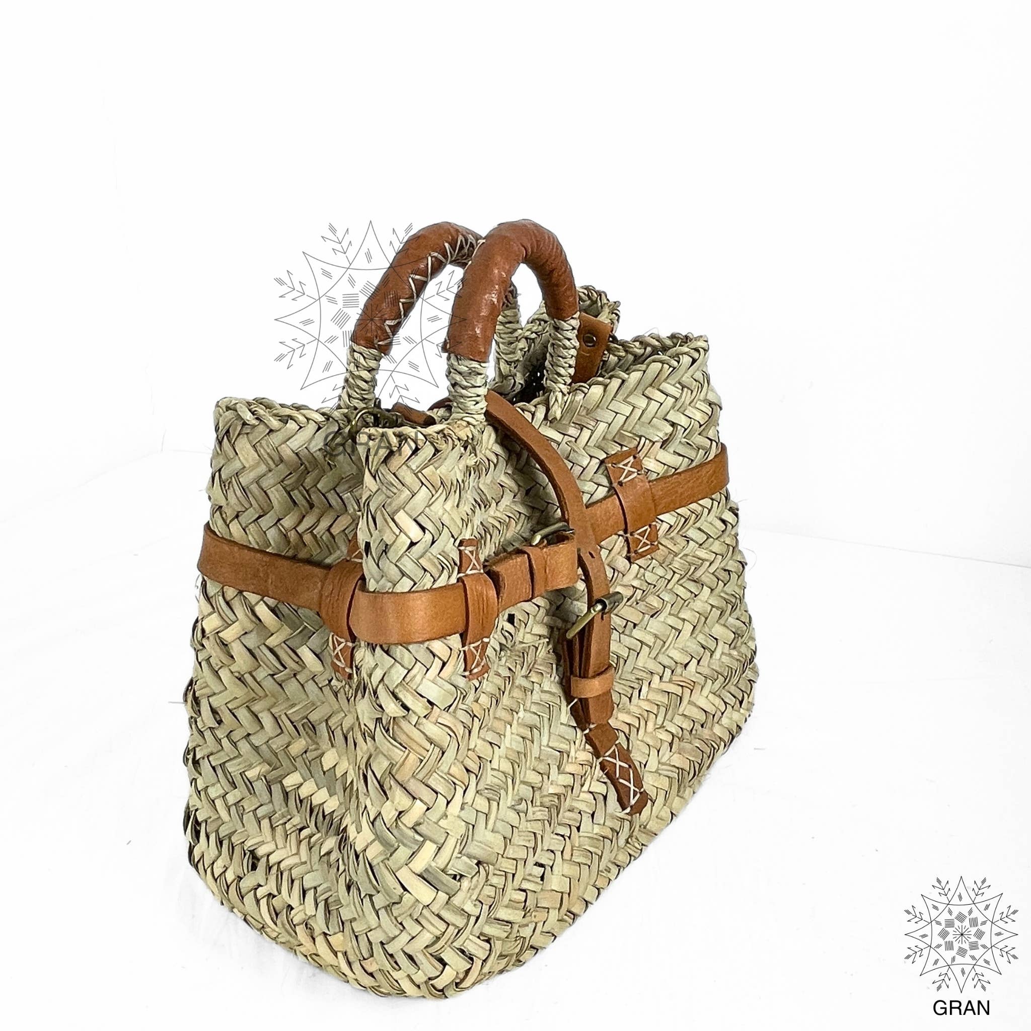 Gran Wholesale - Vendita all'ingrosso Borsa da spiaggia - Borsa di paglia con doppio manico in pelle, borsa mercato francese8