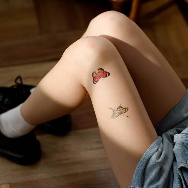 PAPERSELF – Tatuagem temporária por atacado – Adesivos de Tatuagem Temporária Borboletas8