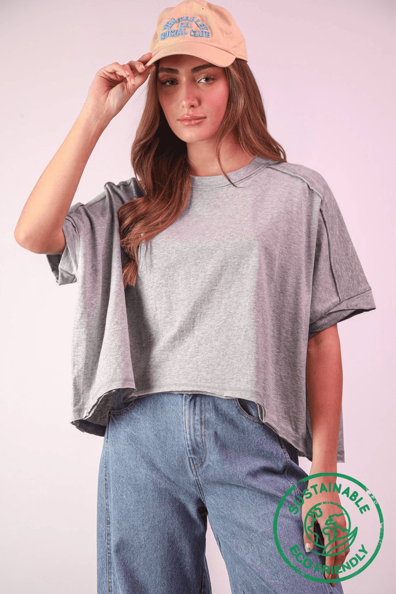 VERY J - Venta al por mayor Jersey corto de punto - Mujer - Top de punto cómodo ecológico crop oversize18