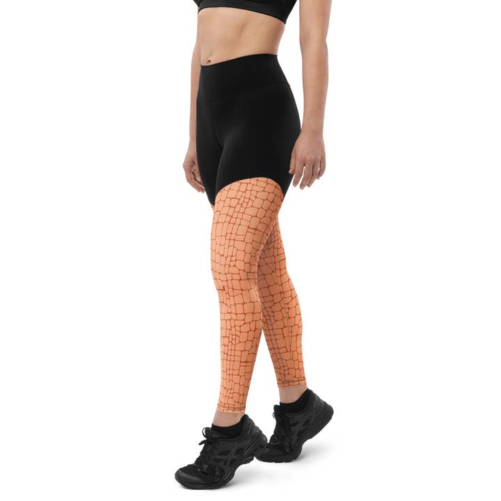 Peach Rose Crocodile - Legging de sport pour la vente par GymLeggs