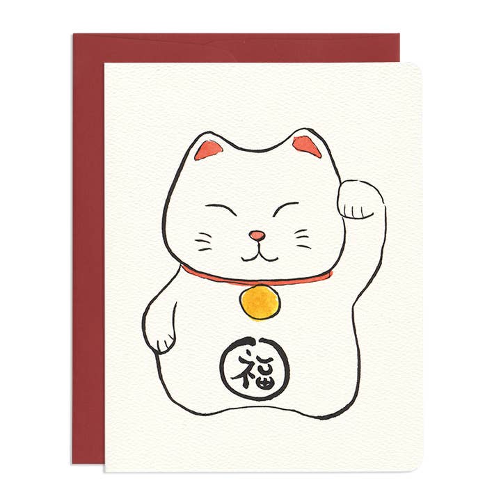 Maneki Neko — Biglietto di Auguri per la Casa Nuova per la vendita all'ingrosso da parte di Gotamago