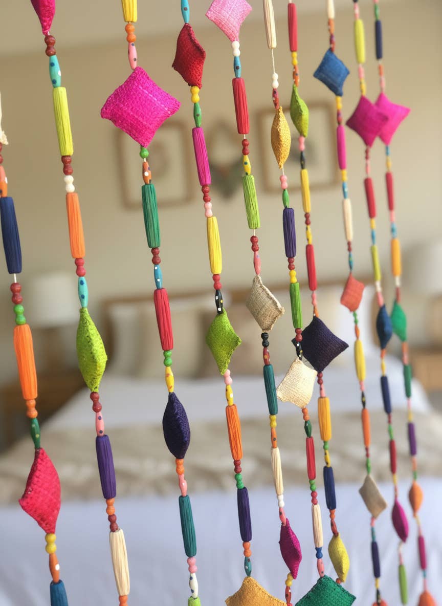 Shebobo - Wholesale Bunting/Garland - Zola Garland Raffia Straw Pillow Bead Strand Room Decor Sets3