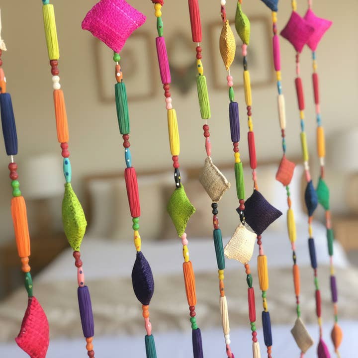 Shebobo - Wholesale Bunting/Garland - Zola Garland Raffia Straw Pillow Bead Strand Room Decor Sets3