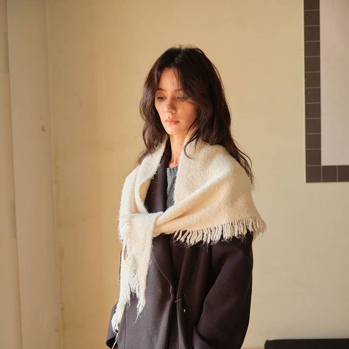 SALINA TRADING INC - Wholesale Scarf – Women's - Solid Color Wool Triangle Scarf Multifunctional Wrap for Women7