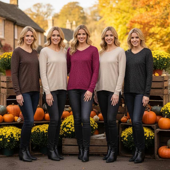 Kurt Muller - Wholesale Knit Sweater - Women's - Lurex V Fine Knit Jumper0