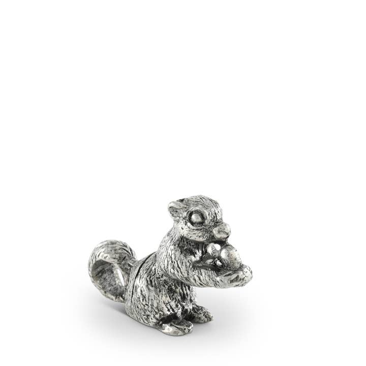 Vagabond House - Wholesale Place Card / Place Holder - Pewter Squirrel Place Card Holder