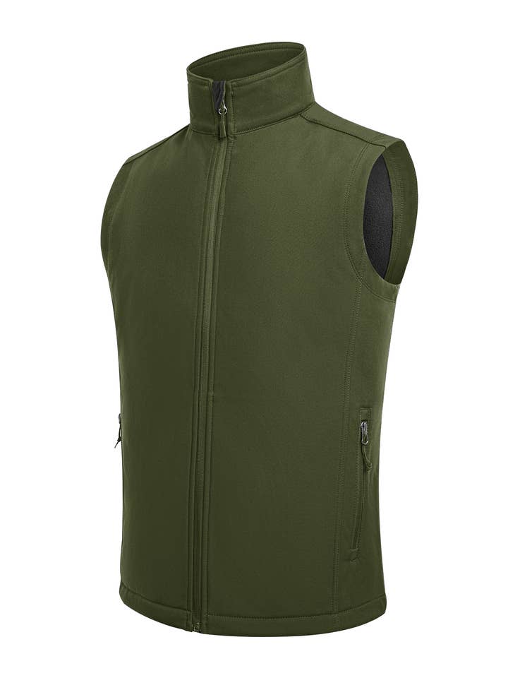 LeeHanTon - Wholesale Outerwear Vest - Men's - LeeHanTon Men’s Micro Fleece Lined Core Shell Vest1