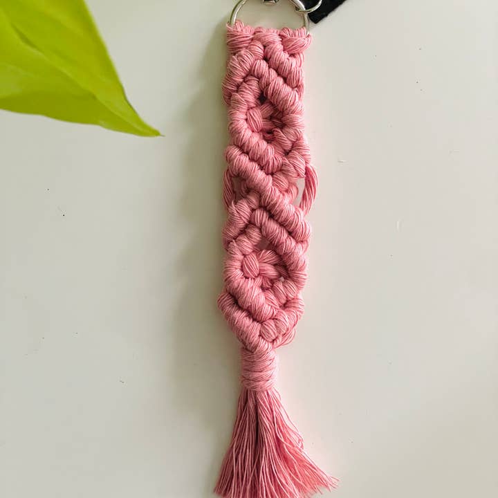 27 and Looming - Wholesale Keychain - Women's - Diamond Macrame Keychain, Boho, Bag Charm, Accessory, Woven5
