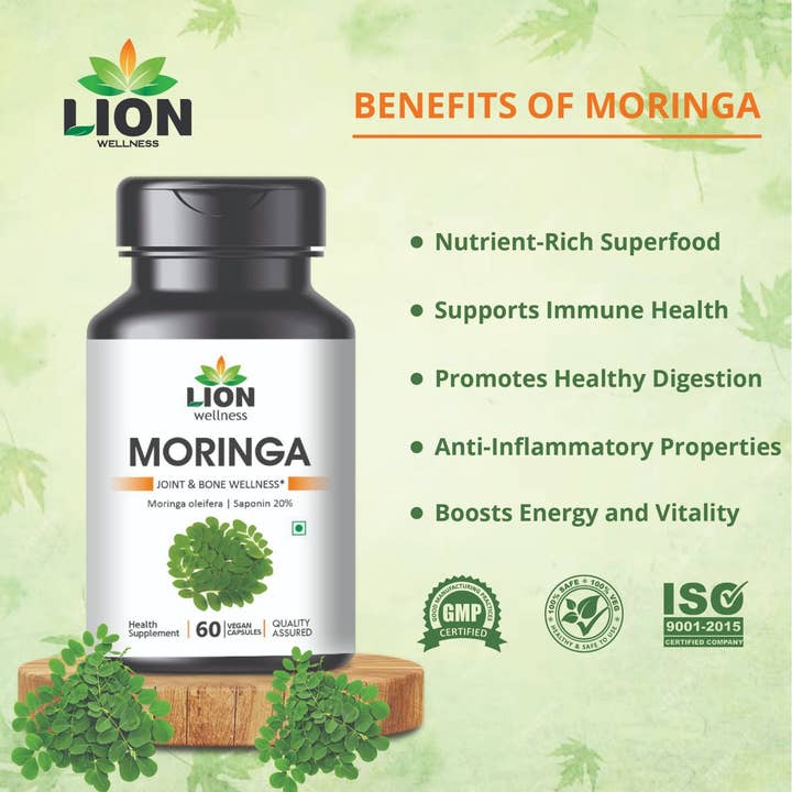 Lion Wellness - Wholesale Oral Supplement/Vitamin - Pure Moringa Capsules I 100% Organic & Vegan3