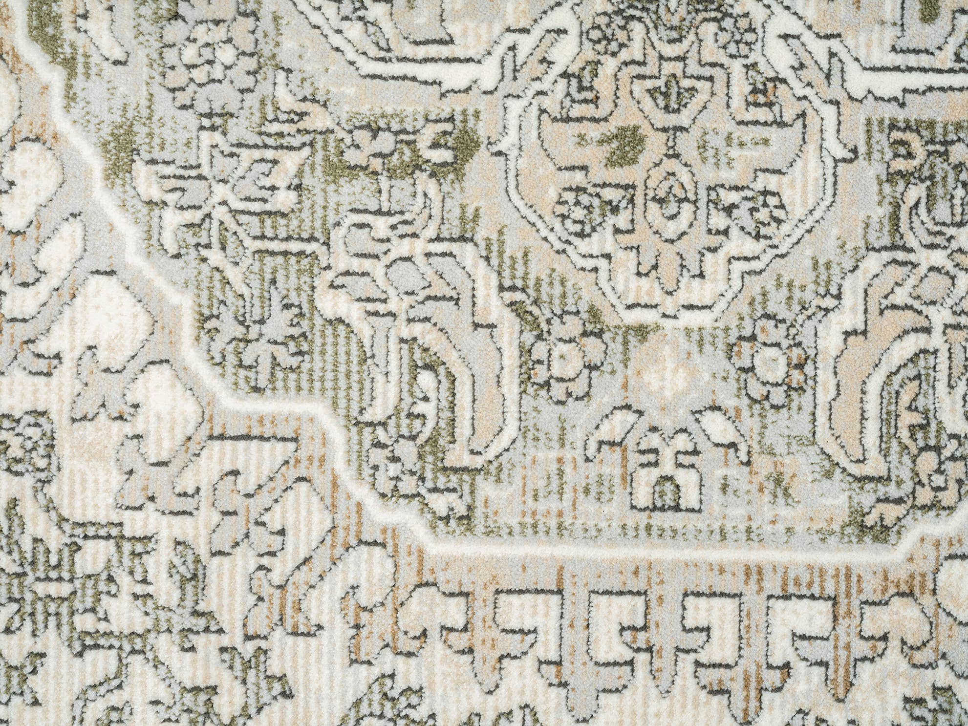 Abani Rugs - Wholesale Vloerkleed - Abani Savoy groen-beige vloerkleed met medaillonmotief6