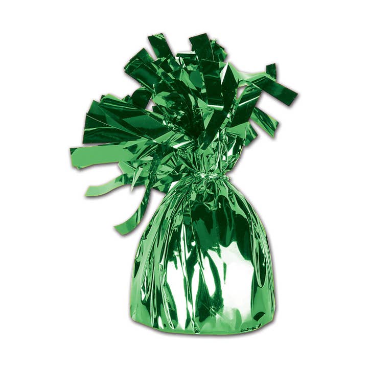 Metallic Wrapped Balloon Weight, Green - 6 oz for wholesale by 360 Degrees Ltd