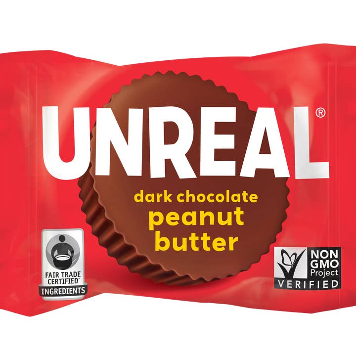 UNREAL - Wholesale Chocolate Covered Sweets - Dark Chocolate Peanut Butter Cups Caddy - 40 Cups2