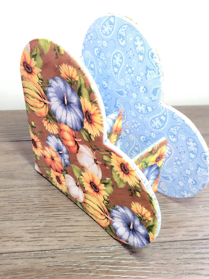 Schreibtisch-Organizer, Herzform, Herbstthema, Kürbisse und Blätter für den Großhandel von Chic Brico