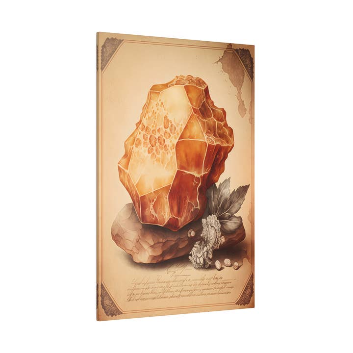 Impression sur toile de cornaline claire - Art en cristal pour la maison ou le bureau - Décoration d'apothicaire pour la vente par Print Pothecary