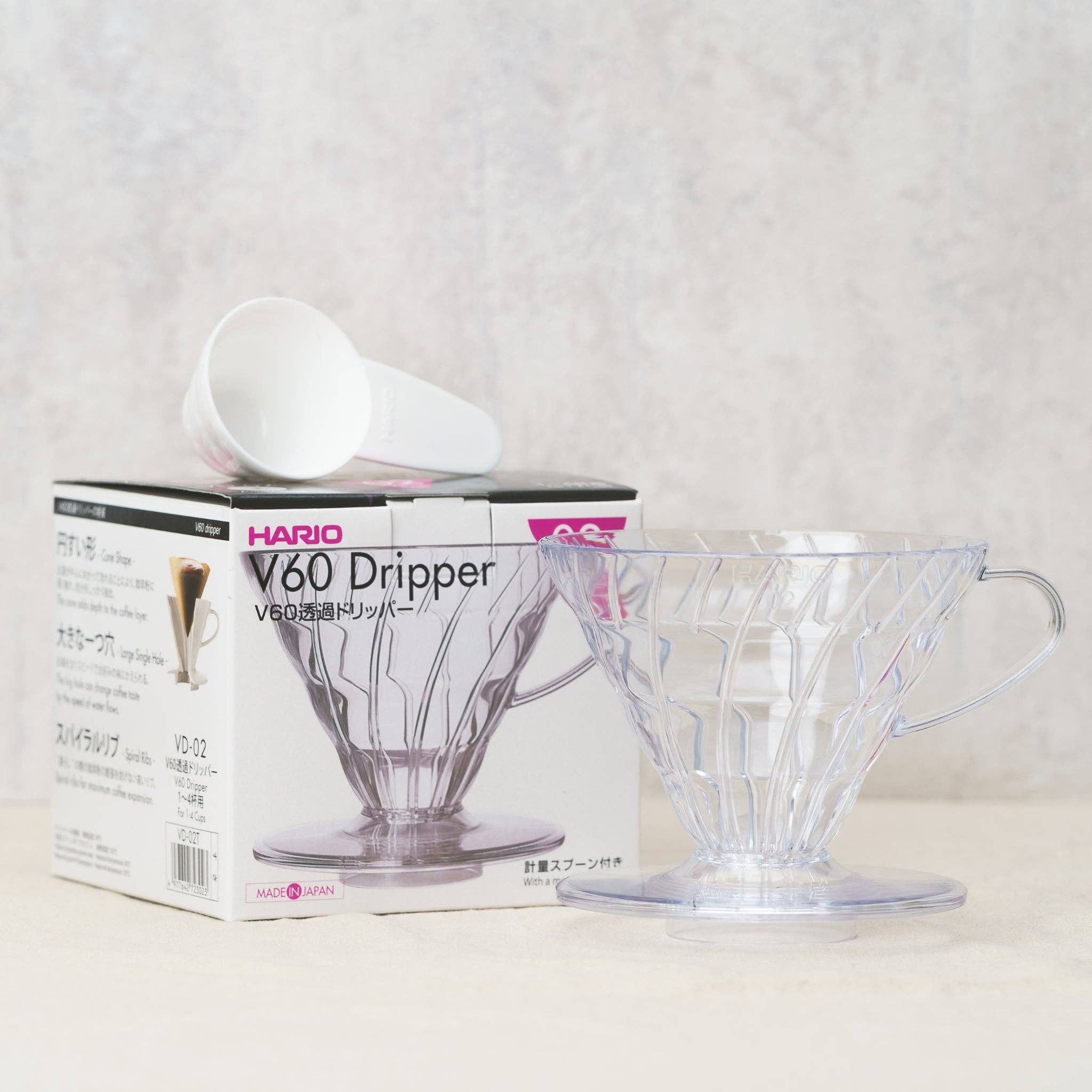 Coffeelink - Vente Cafetières à filtres - Hario V60 Dripper à café en plastique17