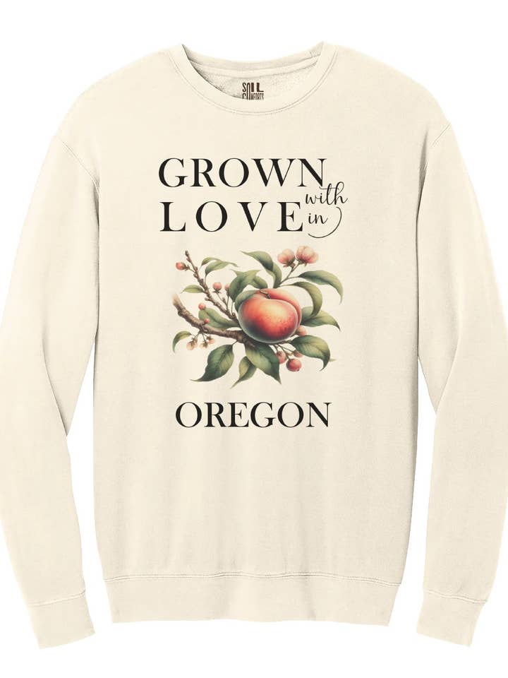 Oregon-Pfirsiche-Sweatshirt für den Großhandel von Soil Comforts