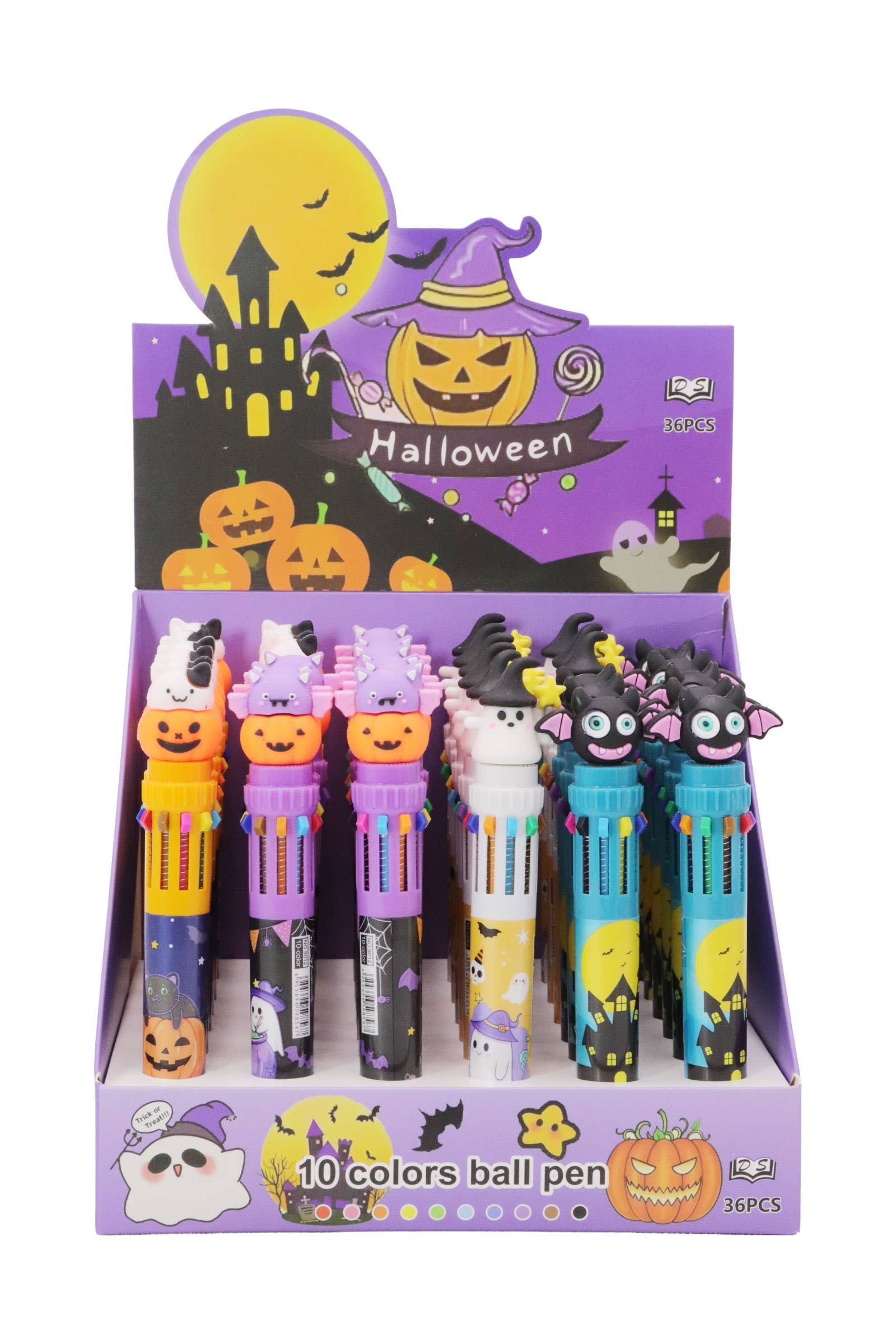ASSORTED Halloween 10-in-1 Multicolor Ballpoint Pen - 36 pcs for wholesale on Faire2