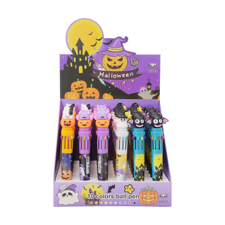 ASSORTED Halloween 10-in-1 Multicolor Ballpoint Pen - 36 pcs for wholesale on Faire2