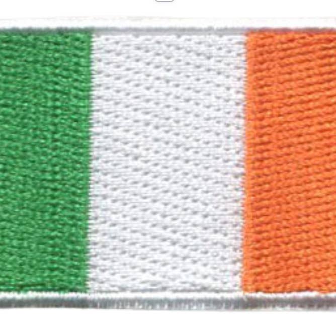 Ireland Country MINI Flag 1.8"W x 1.102"H Hook Patch (Not an Iron-on Patch) for wholesale by HEDi