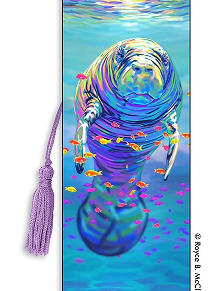 3D Royce bookmark - Painted Manatee for wholesale by Artgame Ltd.