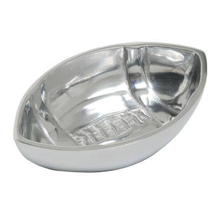 India Handicrafts Inc - Wholesale Condiment/Dip Bowl - Polished Aluminum Football Dip Bowl3