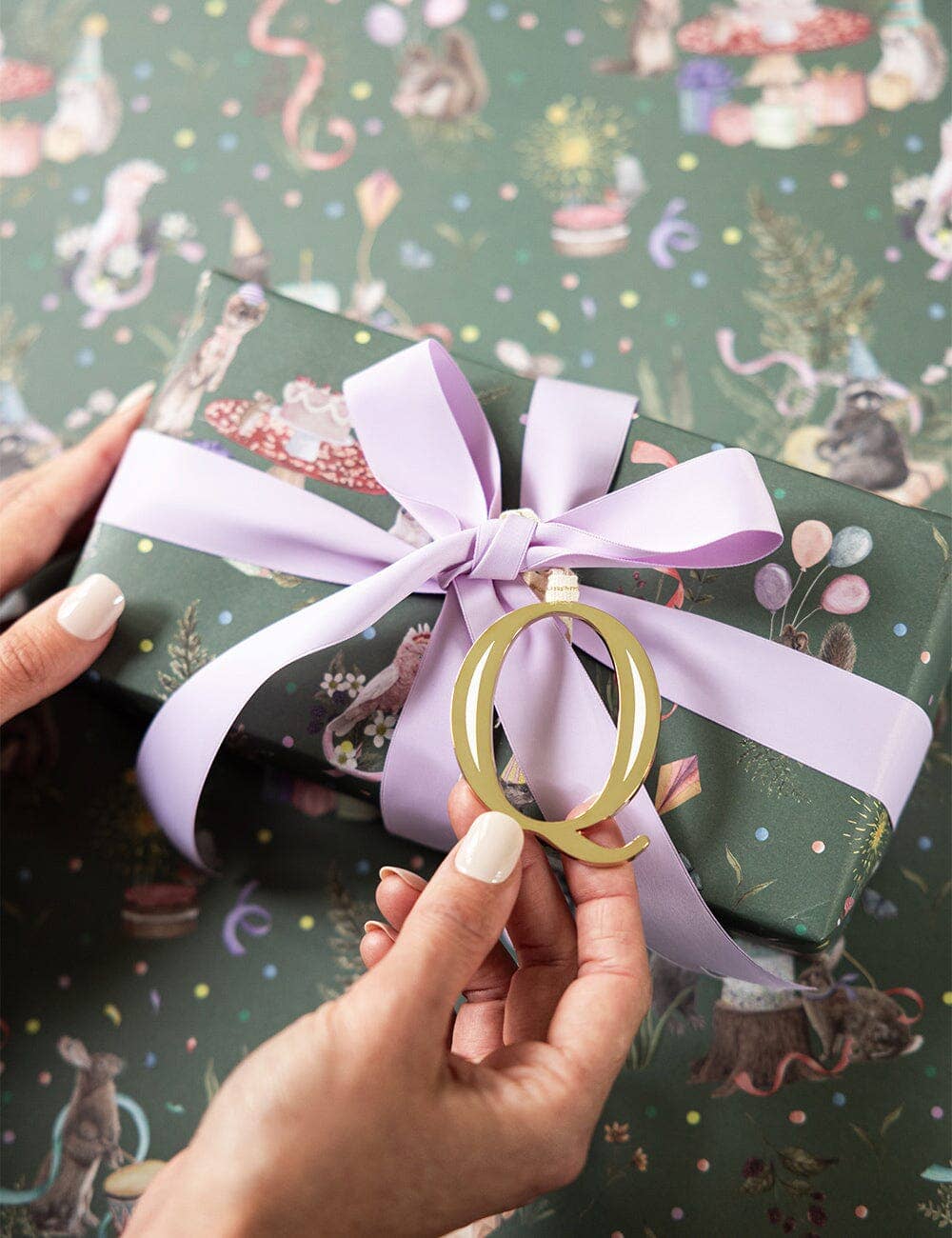 Bespoke Letterpress - Venta al por mayor Sobre de papel de regalo - Papel de regalo 6 hojas Trellis de flores silvestres / Fiesta en el bosque13