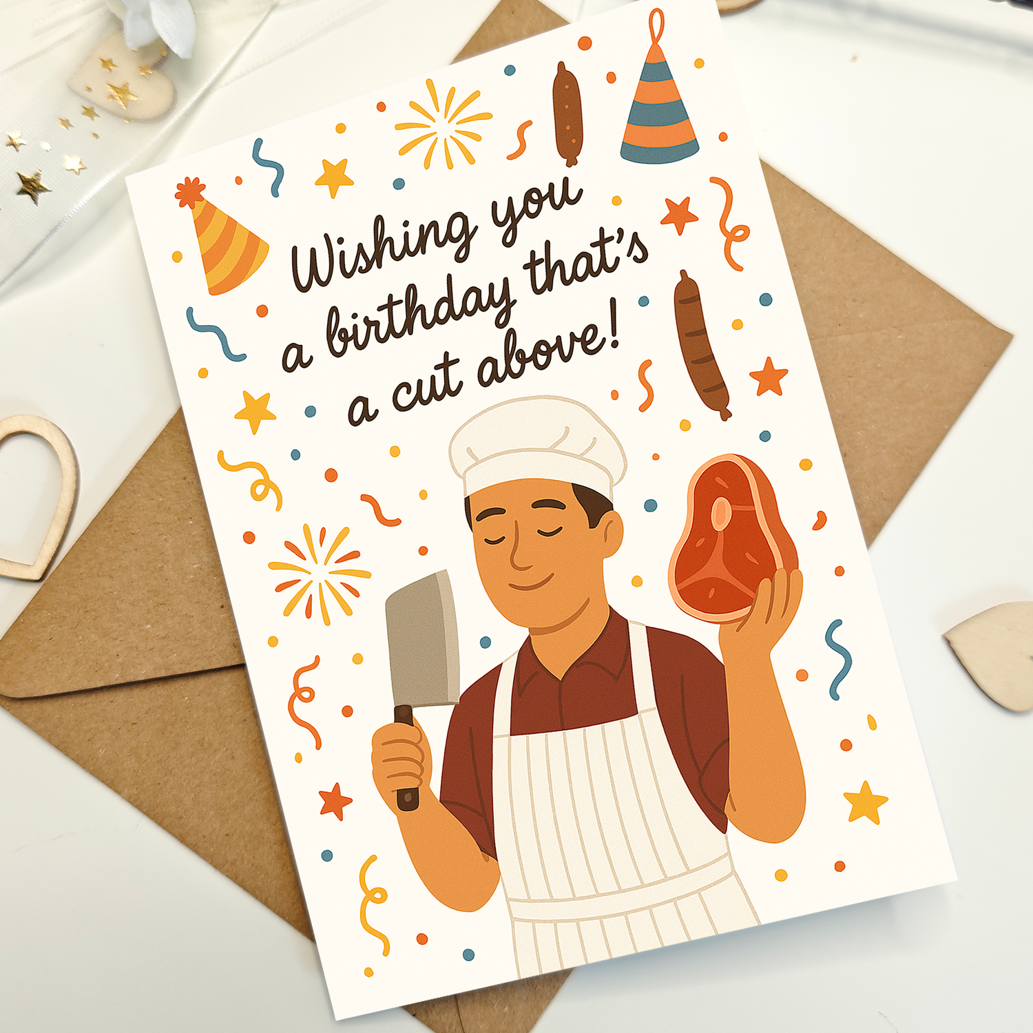 Printarelle - Wholesale Birthday Card - Butcher Happy Birthday Card 1