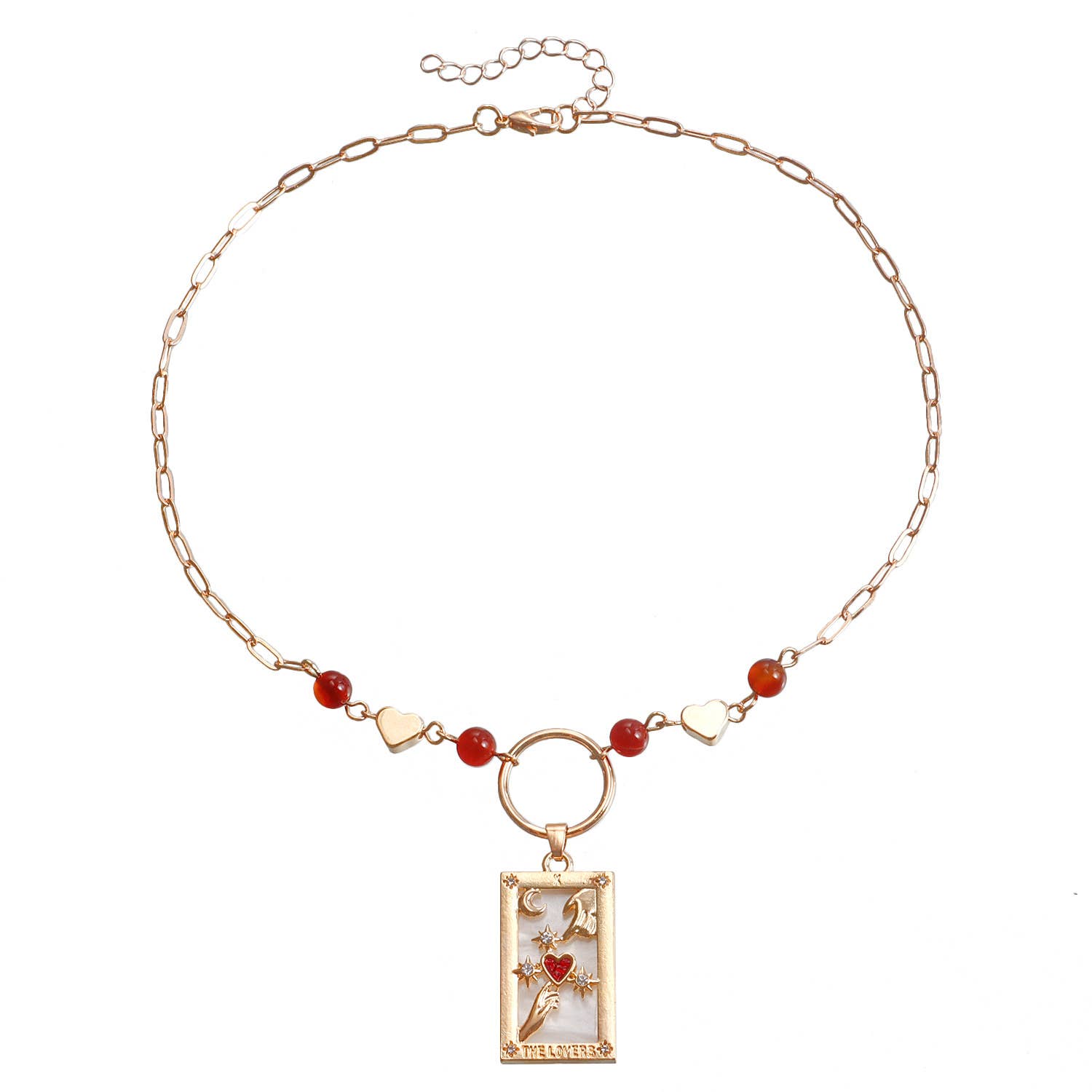 Gemscape UK - Wholesale Pendant/Charm Necklace - Tarot Design Beaded Necklace with Crystal -Trendy Jewelry10