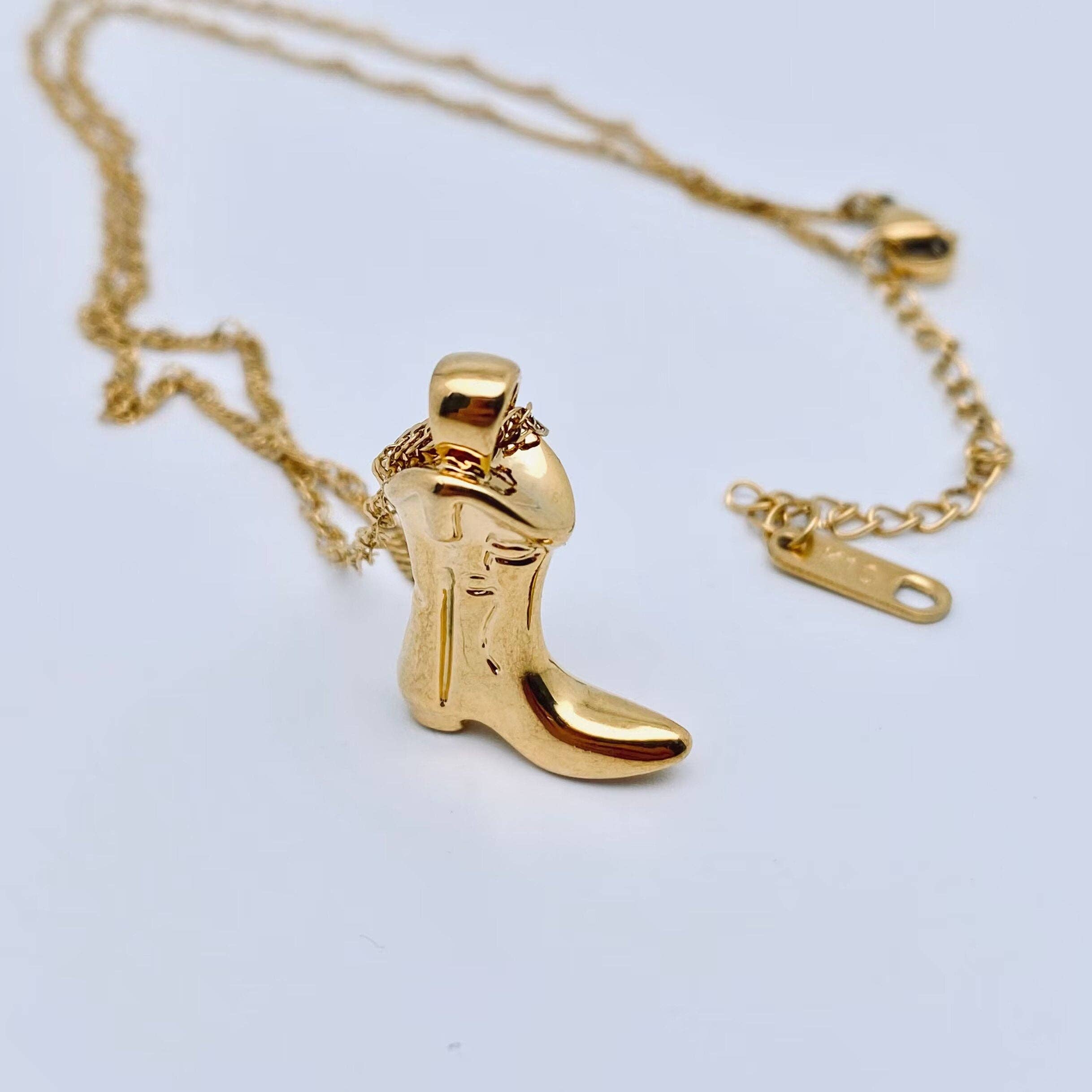 Mio Queena - Vente Colliers à pendentif - Collier pendentif bottine cowgirl western - WJ1