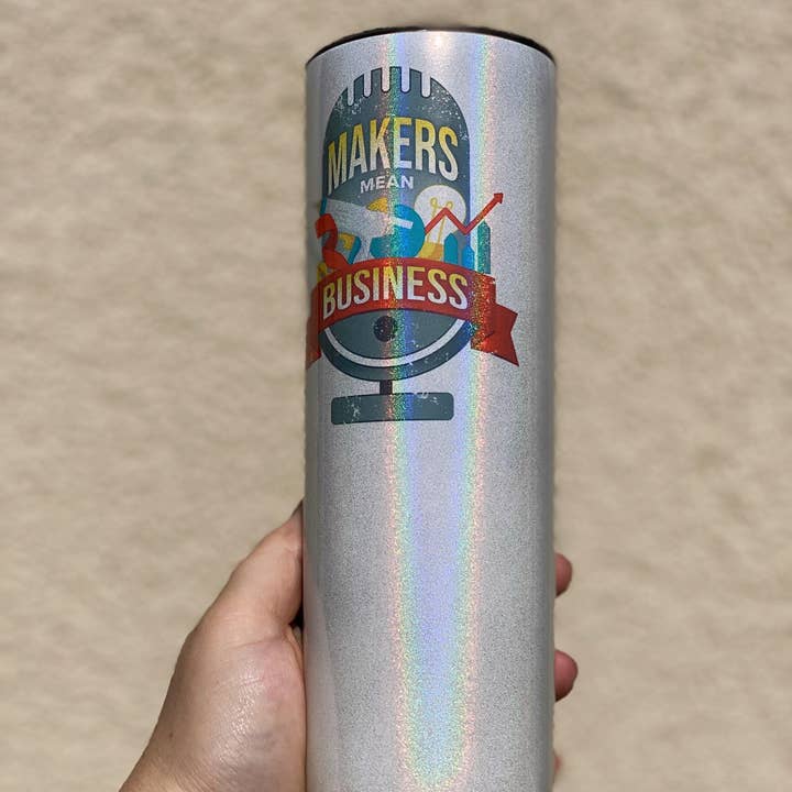 Sayers & Co. – Großhandel Thermotasse/-becher – Großpackung mit 10 - 20 oz Skinny Glitter Sublimation Blank Edelstahl Becher