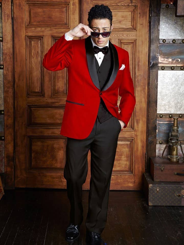 "Bradford" Red Tuxedo Jacket (Separates) for wholesale by Cardi International