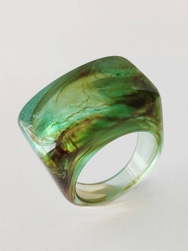 StyleGalX - Wholesale Cocktail/Statement Ring - Original Acrylic 11 Colors Geometric Ring7