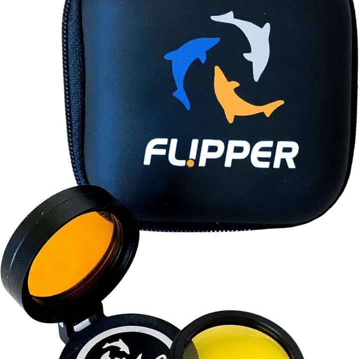 Flipper Aquarium Products - Vendita all'ingrosso Supporto per telefono/tablet - Flipper Flip-Kick Phone Filter Aquarium Reef Lens con Lenti Arancioni e Gialle