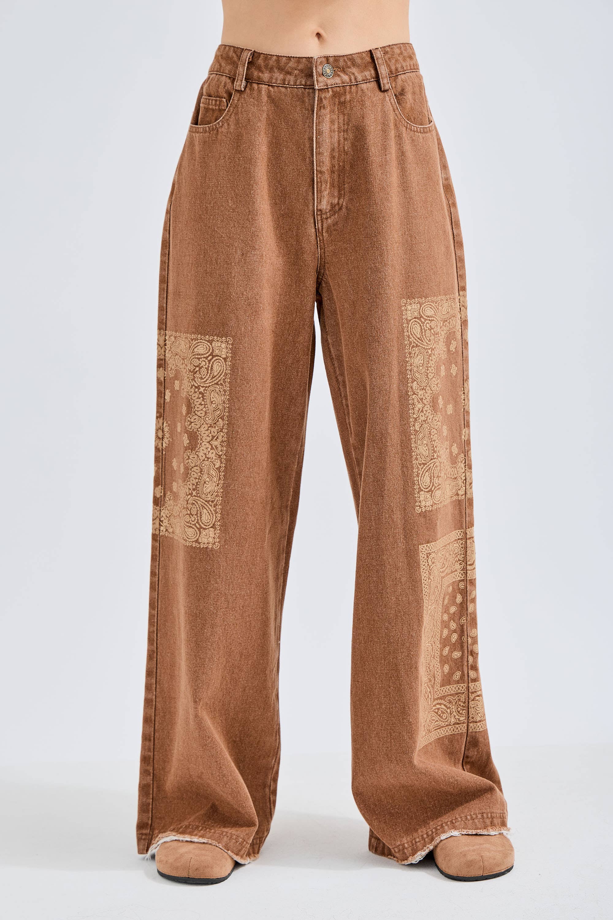 J.Her - Wholesale Jeans - Women's - Bandana Printed Boho Magic Stretchy Jeans DC53711