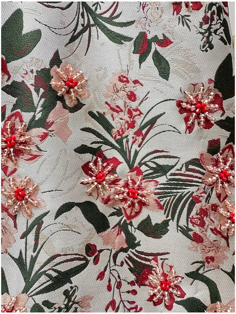 Colorea como imágenes Abrigo largo vintage bordado con cuentas y flores otoñales CT144Y de venta al por mayor en Faire3