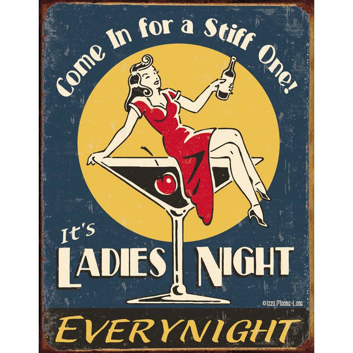 Desperate Enterprises - Wholesale Sign - Moore - Ladies Night Tin Sign