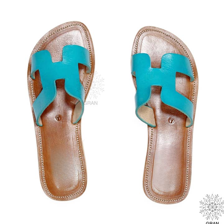 Casual Summer Slides, Comfortable Leather Sandals, Footwear. for wholesale by Gran Wholesale