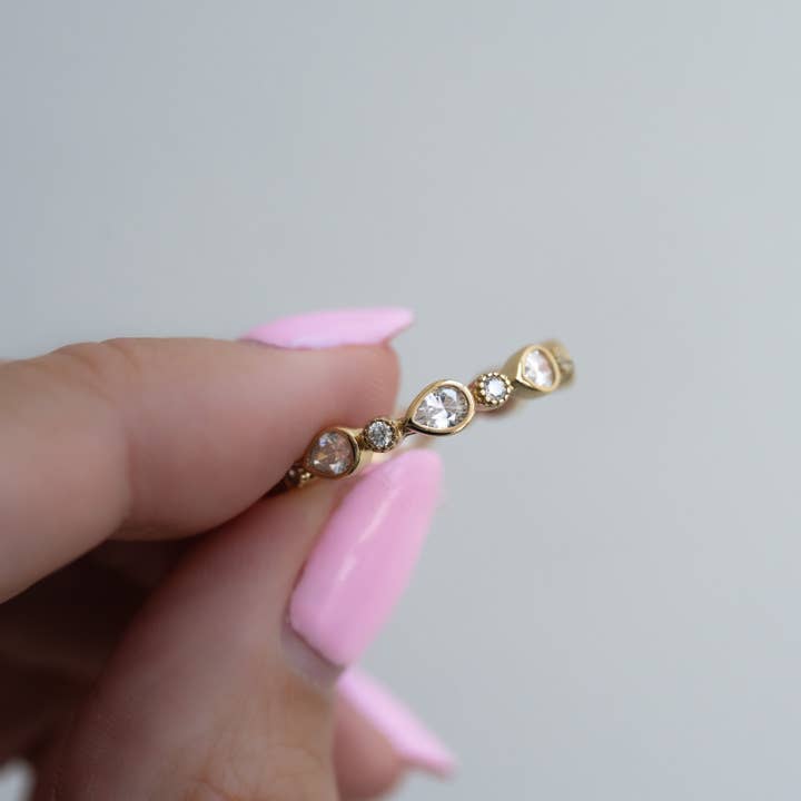 Sami Jewels - Wholesale Multi-Stone Ring - Pear Stacking Ring
