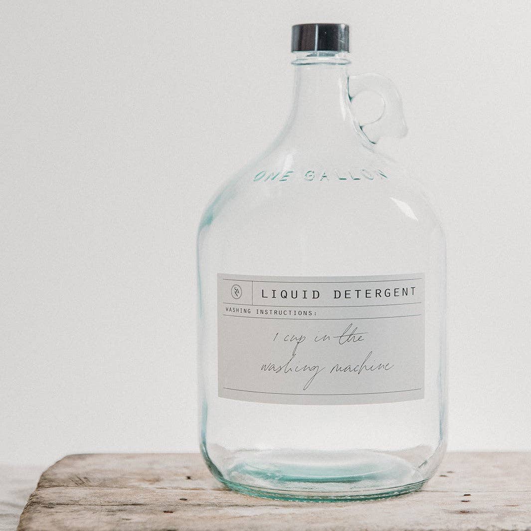 So At Nature - Wholesale Laundry Detergent Powder/Pods - Glass Laundry Bottle with Black Lid (gallon) - Stor2