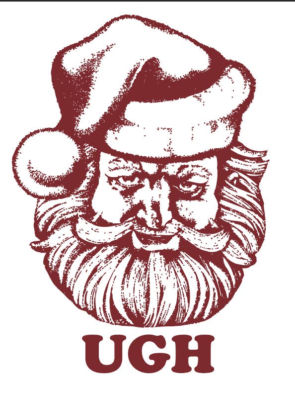 UGH! Grumpy Santa Letterpress Card for wholesale by Igloo Letterpress