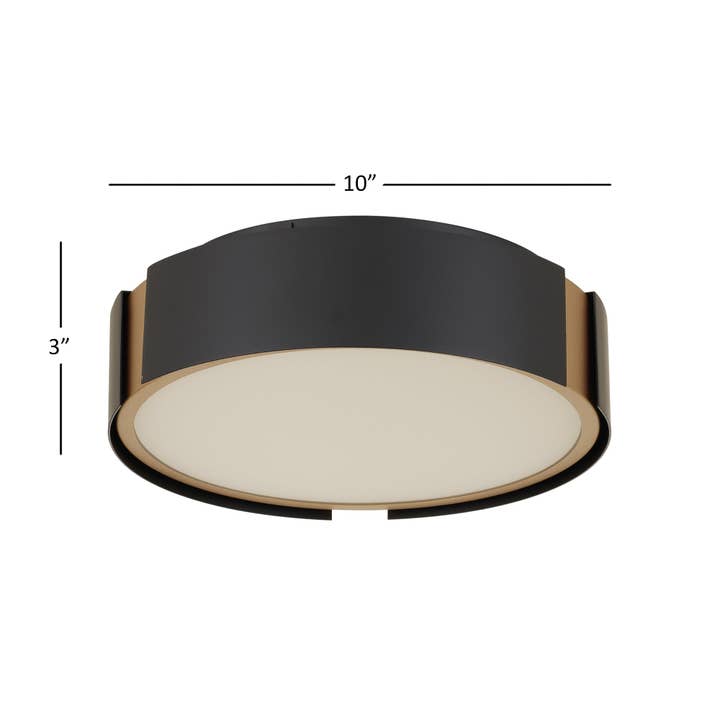 Brio Lighting - Wholesale Chandelier/Hanging Light - Ember 10" Matte Black Brass LED Flush Mount Ceiling Light8